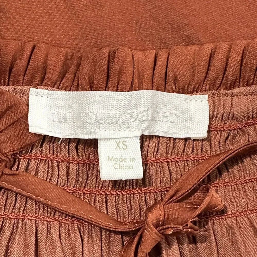 Adyson Parker Brown V-neck long sleeve maxi dress Size XS